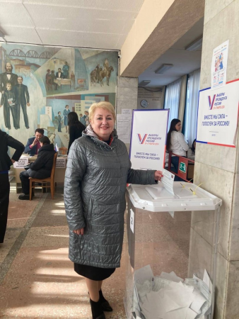 Директор ТФОМС Ульяновской области Екатерина Буцкая приняла участие в голосовании на выборах Президента России